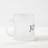 eenvoudig minimaal jouw naam MONOGRAM GROOMSME toe Matglas Koffiemok (Links)