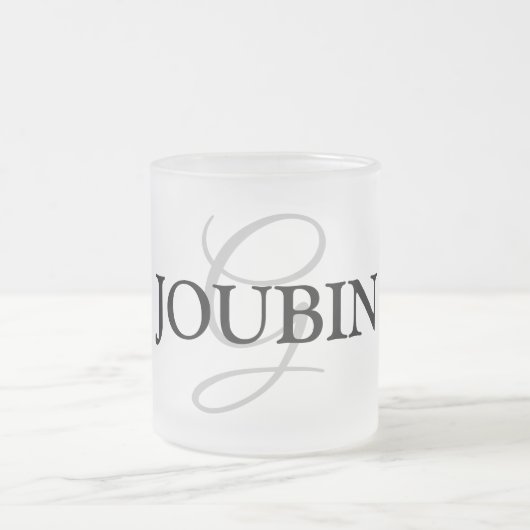 eenvoudig minimaal jouw naam MONOGRAM GROOMSME toe Matglas Koffiemok (Center)