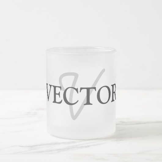 eenvoudig minimaal jouw naam MONOGRAM GROOMSME toe Matglas Koffiemok (Center)