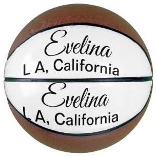 Eenvoudig minimaal jouw naam tekst plaatsen stadsa basketbal