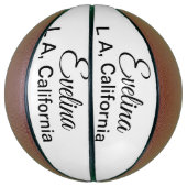 Eenvoudig minimaal jouw naam tekst plaatsen stadsa basketbal (Verticaal)