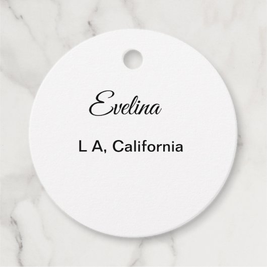 Eenvoudig minimaal jouw naam tekst plaatsen stadsa bedankjes labels (Voorkant)