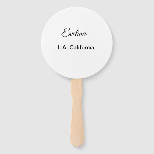 Eenvoudig minimaal jouw naam tekst plaatsen stadsa handwaaier (Voorkant)