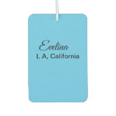 Eenvoudig minimaal jouw naam tekst plaatsen stadsa luchtverfrisser (Voorkant)