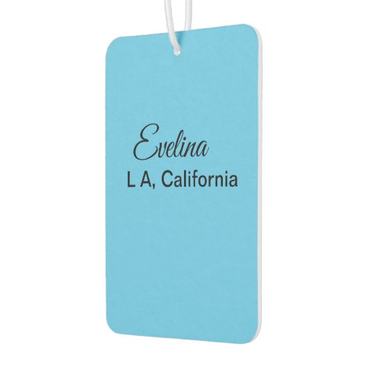 Eenvoudig minimaal jouw naam tekst plaatsen stadsa luchtverfrisser (Links)