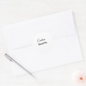 Eenvoudig minimaal jouw naam tekst plaatsen stadsa ronde sticker (Envelop)
