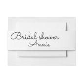 eenvoudig minimaal jouw naam tekst vrijgezellenfee uitnodigingen wikkel (Voorkant Voorbeeld)