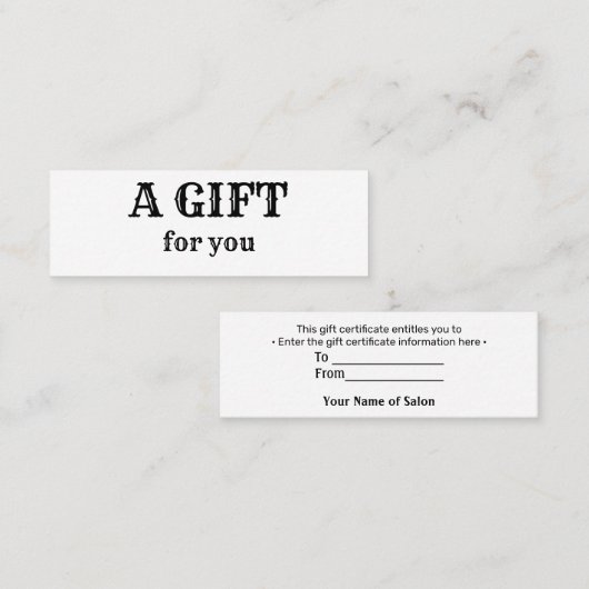 eenvoudig minimaal jouw naam tekstadres logo dis t mini visitekaartje (Voorkant / Achterkant)