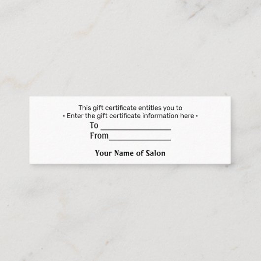 eenvoudig minimaal jouw naam tekstadres logo dis t mini visitekaartje (Achterkant)