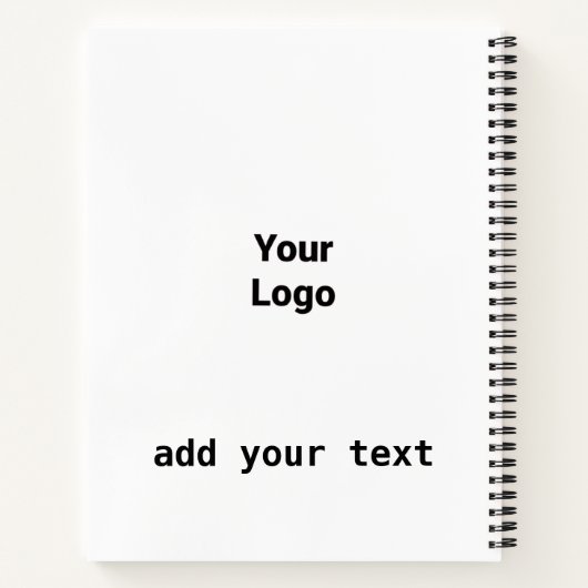 eenvoudig minimaal jouw tekst monogram fotonoteboo notitieboek (Achterkant)