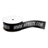 eenvoudig minimaal jouw tekst monogram naam satin  grosgrain lint (Spoel)