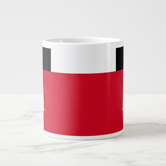 Eenvoudig Minimaal Kleurenblok met Monogram Initia Extra Grote Beker (Voorkant)