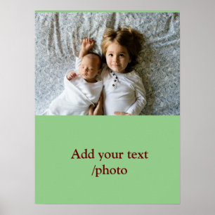 Eenvoudig minimaal kleurrijk afbeelding jouw naam  poster