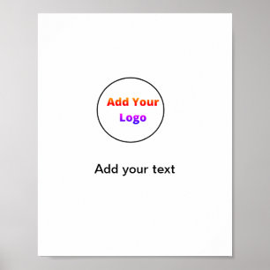 Eenvoudig minimaal kleurrijk afbeelding jouw naam  poster