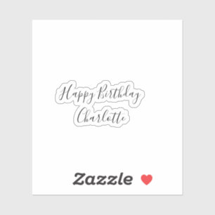 EENVOUDIG MINIMAAL. LIEF NAAM BABY gefeliciteerd m Sticker