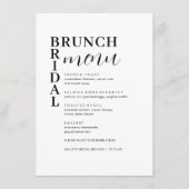 Eenvoudig Minimaal Menu Bridal Brunch (Voorkant)