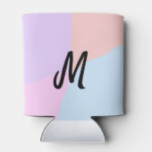 eenvoudig minimaal monogram logo gepersonaliseerd  blikjeskoeler (Achterkant)