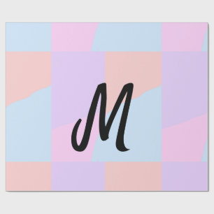 eenvoudig minimaal monogram logo gepersonaliseerd cadeaupapier