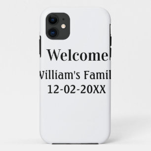 eenvoudig minimaal monogram logo gepersonaliseerd  iPhone 11 hoesje