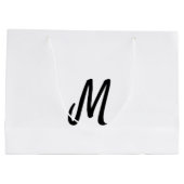 eenvoudig minimaal monogram logo gepersonaliseerd groot cadeauzakje (Achterkant)