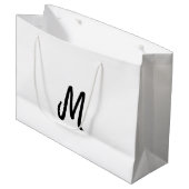 eenvoudig minimaal monogram logo gepersonaliseerd groot cadeauzakje (Voorkant Gekanteld)
