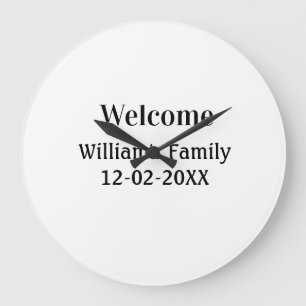 eenvoudig minimaal monogram logo gepersonaliseerd grote klok