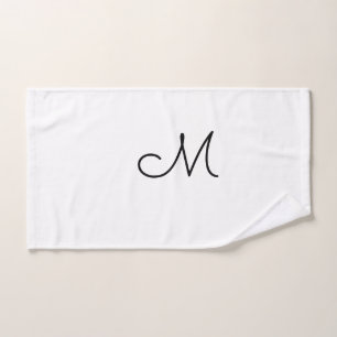 eenvoudig minimaal monogram logo gepersonaliseerd  handdoek