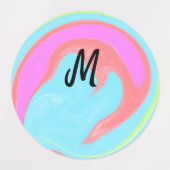 eenvoudig minimaal monogram logo gepersonaliseerd  labels (Design 2)