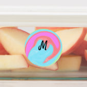 eenvoudig minimaal monogram logo gepersonaliseerd  labels (Aangebracht)