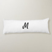 eenvoudig minimaal monogram logo gepersonaliseerd  lichaamskussen (Achterkant)