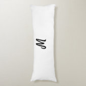 eenvoudig minimaal monogram logo gepersonaliseerd  lichaamskussen (Voorkant Verticaal)