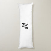 eenvoudig minimaal monogram logo gepersonaliseerd  lichaamskussen (Achterkant (Verticaal))