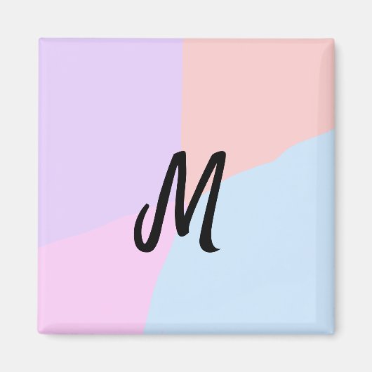 eenvoudig minimaal monogram logo gepersonaliseerd  magneet (Voorkant)
