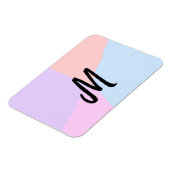 eenvoudig minimaal monogram logo gepersonaliseerd  magneet (Linkerzijde)