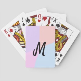 eenvoudig minimaal monogram logo gepersonaliseerd  pokerkaarten