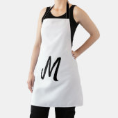eenvoudig minimaal monogram logo gepersonaliseerd  schort (Insitu)