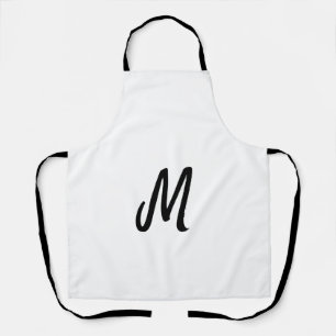 eenvoudig minimaal monogram logo gepersonaliseerd  schort