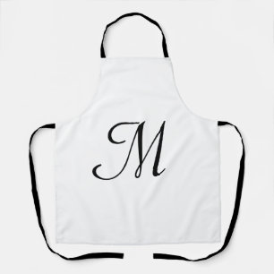 eenvoudig minimaal monogram logo gepersonaliseerd  schort