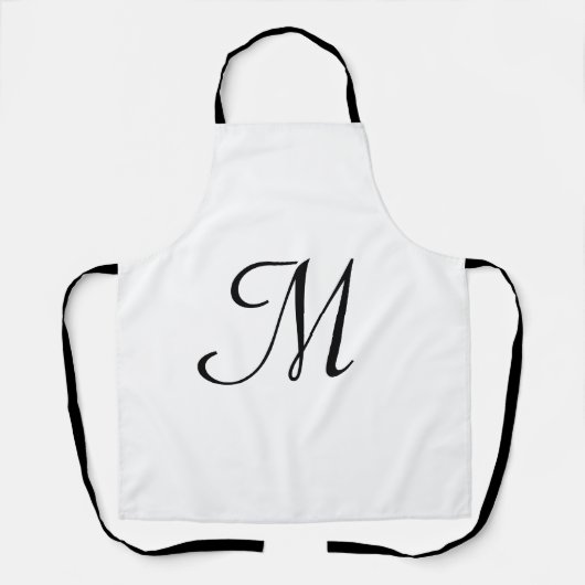 eenvoudig minimaal monogram logo gepersonaliseerd schort (Voorkant)