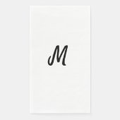 eenvoudig minimaal monogram logo gepersonaliseerd  servet (Voorkant)