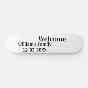 eenvoudig minimaal monogram logo gepersonaliseerd  skateboard