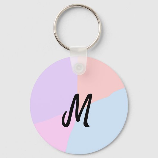 eenvoudig minimaal monogram logo gepersonaliseerd  sleutelhanger (Voorkant)