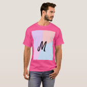 eenvoudig minimaal monogram logo gepersonaliseerd  t-shirt (Voorkant volledig)