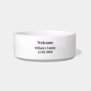 eenvoudig minimaal monogram logo gepersonaliseerd  voerbakje