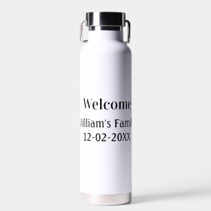 eenvoudig minimaal monogram logo gepersonaliseerd waterfles