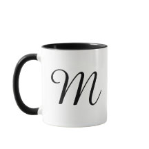 Eenvoudig Minimaal Monogram Logo voeg uw Koffiekop