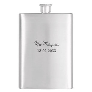 eenvoudig minimaal monogram mrs mijnheer naam datu flacon