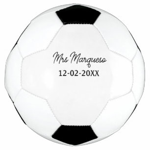 eenvoudig minimaal monogram mrs mijnheer naam datu voetbal
