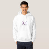 eenvoudig minimaal monogram roze rode waterstof hoodie (Voorkant volledig)