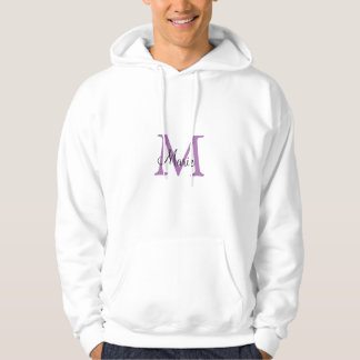 eenvoudig minimaal monogram roze rode waterstof hoodie